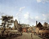 Jan van der Heyden Approach to the Town of Veere painting